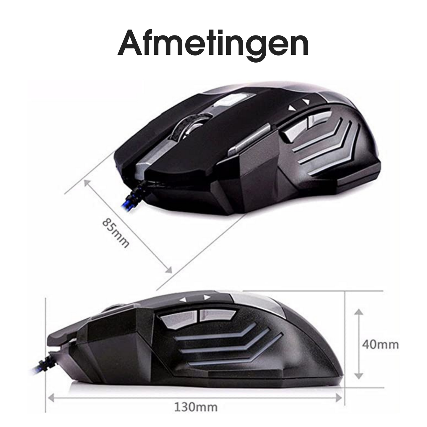 Gaming Muis met LED Verlichting - 1600 tot 5500 DPI