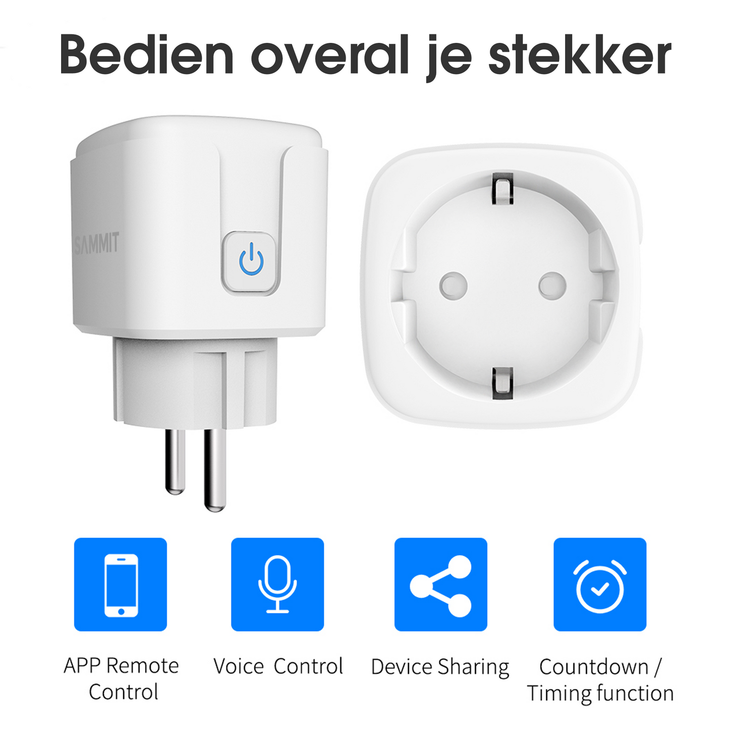 Slimme stekker - Met energiemeter & tijdschakelaar