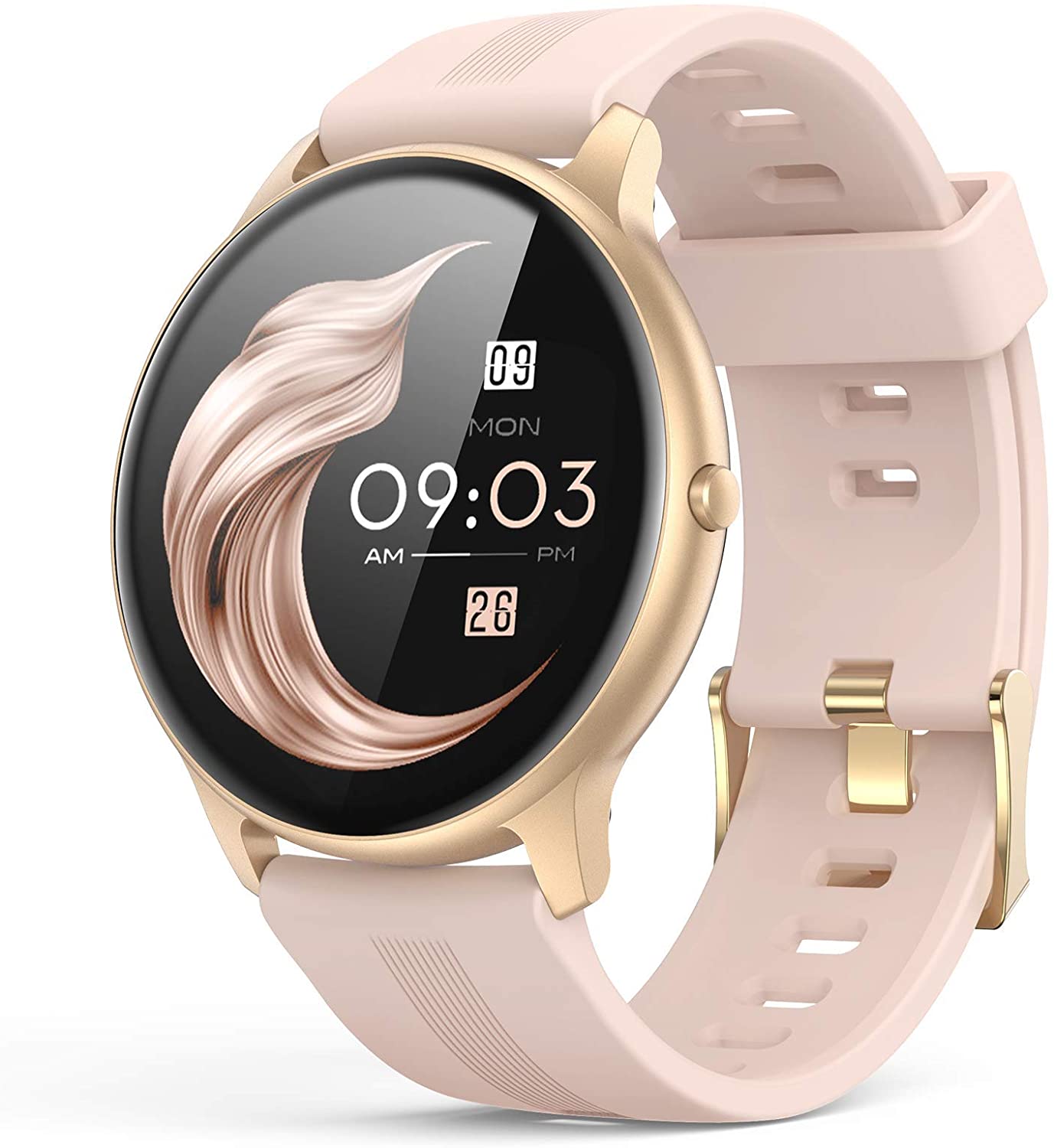 Dames smartwatch goud met Stappenteller SAMMIT