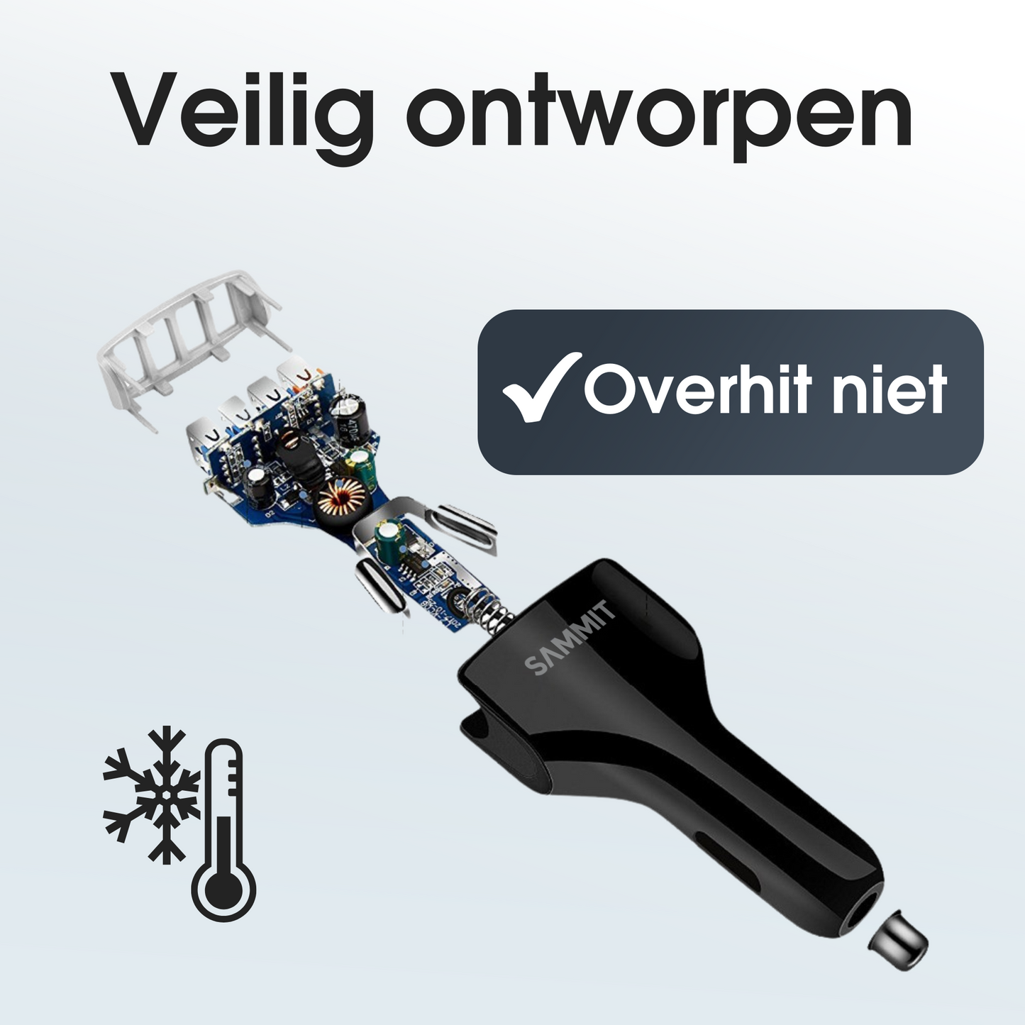 Autolader 35W USB A - 4 poorten